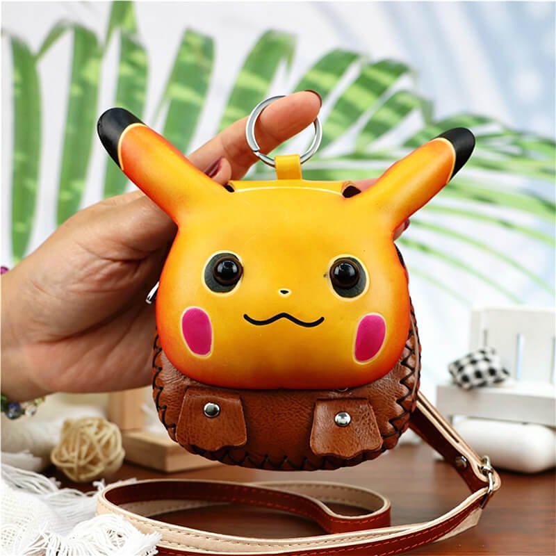 Pikachu Style Leather Coin Purse – Babylon Leather - Babylon LeatherBabylon LeatherLLZ80-Yellow