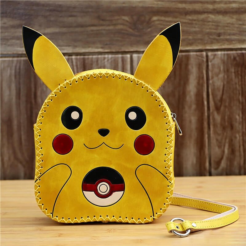 Pikachu Style Leather Crossbody Bag – Babylon Leather - Babylon LeatherBabylon LeatherLLZ107-Yellow