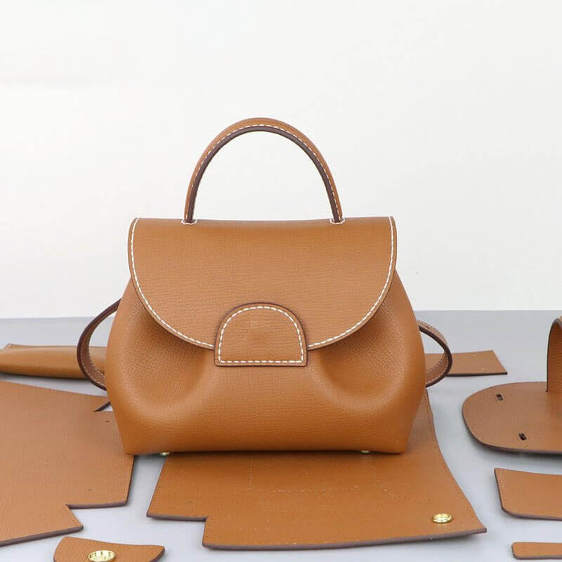Polene Leather Handbag DIY Kit – Babylon Leather - Babylon LeatherBabylon LeatherSY55-Caramel-Large-White
