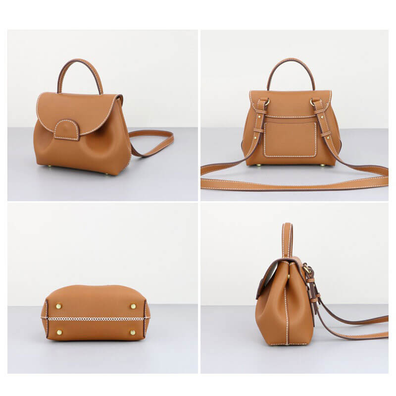 Polene Leather Handbag DIY Kit – Babylon Leather - Babylon LeatherBabylon LeatherSY55 - Large - Matching Color - Top Grain Leather - Caramel