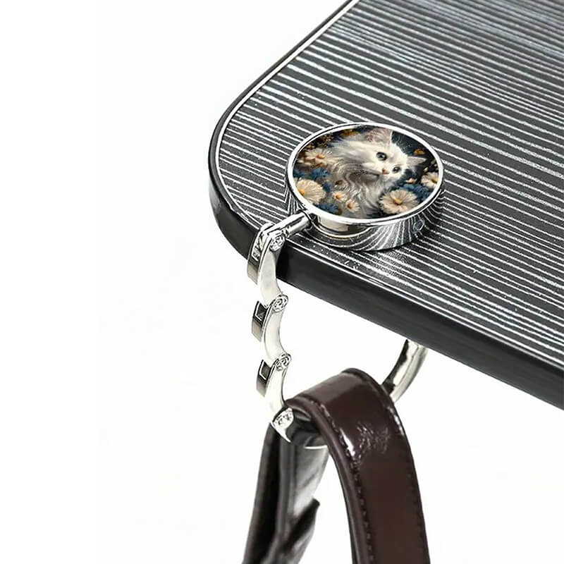 Portable Round Foldable Purse Hook for Table Handbag Hanger – Babylon Leather - Babylon LeatherBabylon LeatherPP07-Cat-1Pcs
