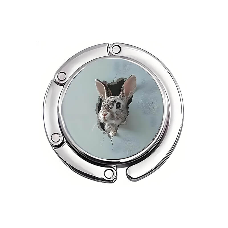 Portable Round Foldable Purse Hook for Table Handbag Hanger – Babylon Leather - Babylon LeatherBabylon LeatherPP07-Rabbit 6-1Pcs