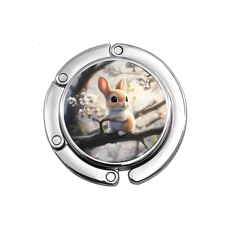Portable Round Foldable Purse Hook for Table Handbag Hanger – Babylon Leather - Babylon LeatherBabylon LeatherPP07-Rabbit 7-1Pcs