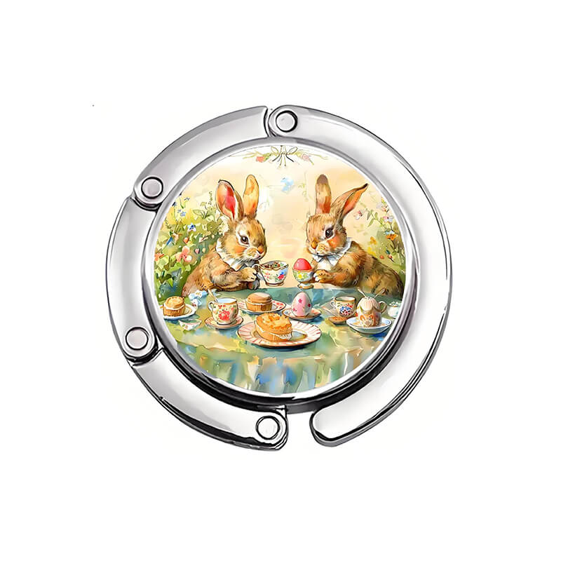 Portable Round Foldable Purse Hook for Table Handbag Hanger – Babylon Leather - Babylon LeatherBabylon LeatherPP07-Rabbit 8-1Pcs