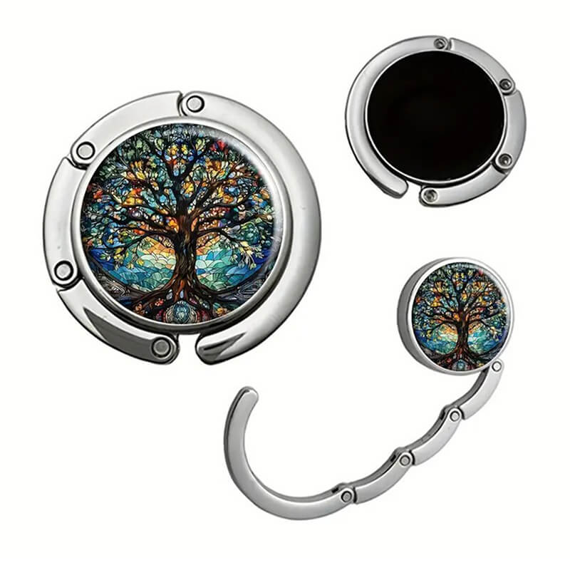 Portable Round Foldable Purse Hook for Table Handbag Hanger – Babylon Leather - Babylon LeatherBabylon LeatherPP07-Tree 1-1Pcs
