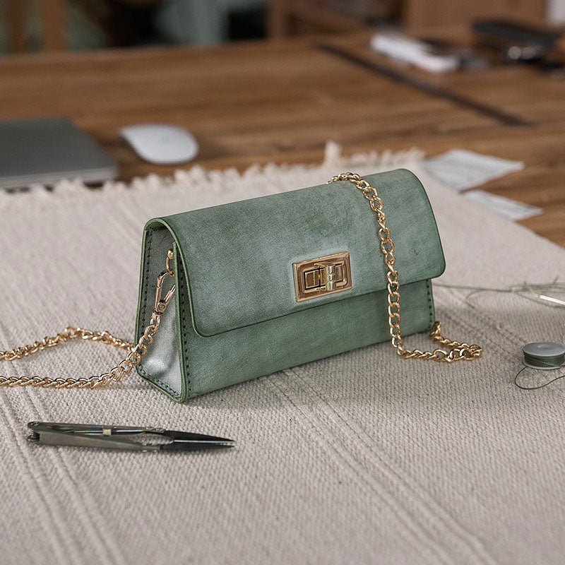 Premium Fog - Waxed Leather Baguette Bag DIY Kit – Babylon Leather - Babylon LeatherBabylon LeatherLZ53 - Green - Waxed Leather