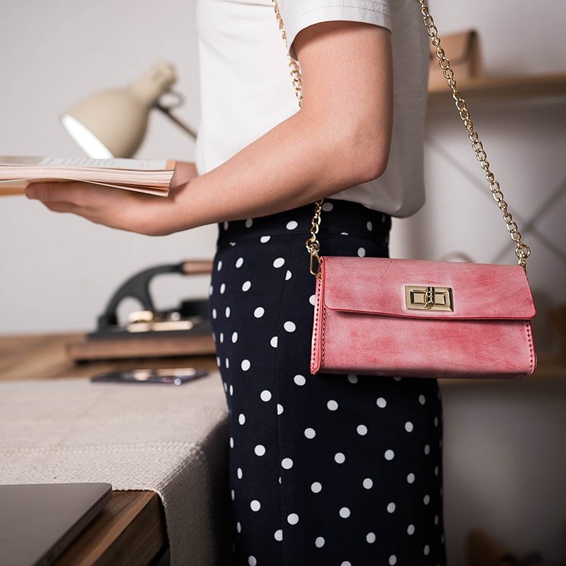 Premium Fog - Waxed Leather Baguette Bag DIY Kit – Babylon Leather - Babylon LeatherBabylon LeatherLZ53 - Pink - Waxed Leather