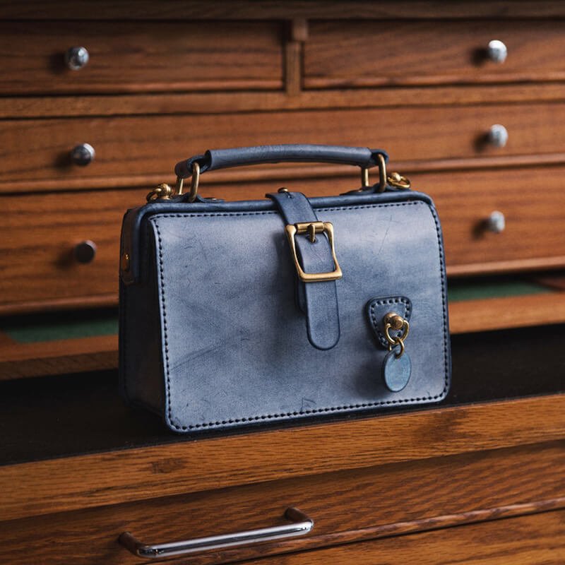 Premium Full - Grain Leather Doctor Bag DIY Kit – Babylon Leather - Babylon LeatherBabylon LeatherLZ38-Blue-Matte Wax Leather
