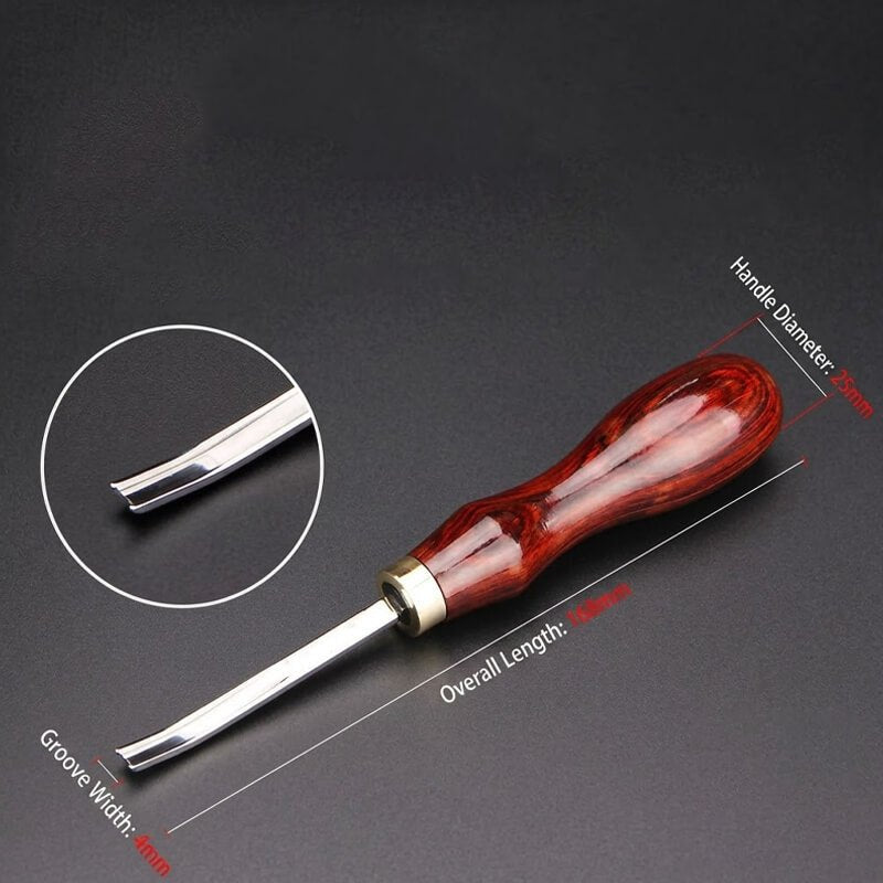 Premium Leather Skiver D2 Steel Rosewood Handle – Babylon Leather - Babylon LeatherBabylon LeatherXH29-10mm