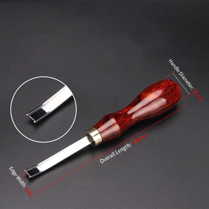 Premium Leather Skiver D2 Steel Rosewood Handle – Babylon Leather - Babylon LeatherBabylon LeatherXH29-6mm
