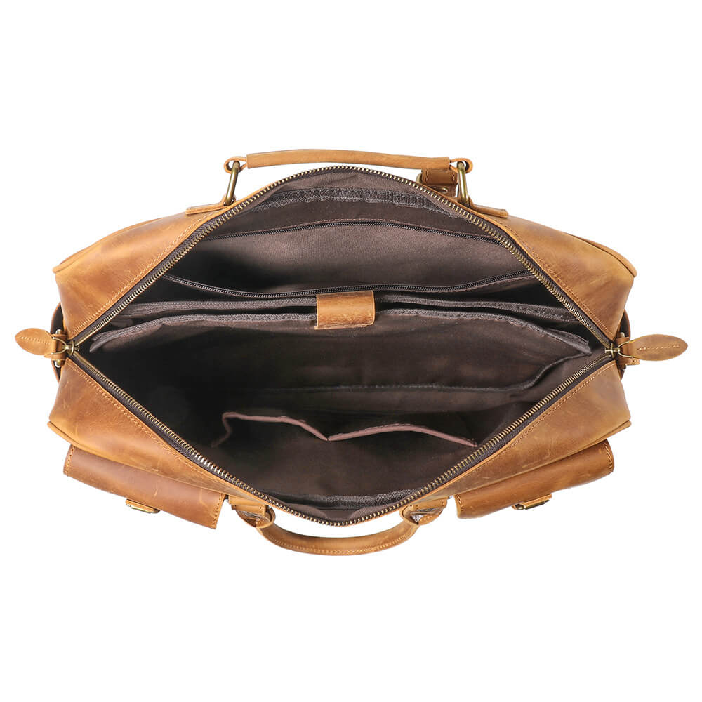 Premium Retro Top Grain Leather Handbag – Babylon Leather - Babylon LeatherBabylon LeatherLJ080 - Brown