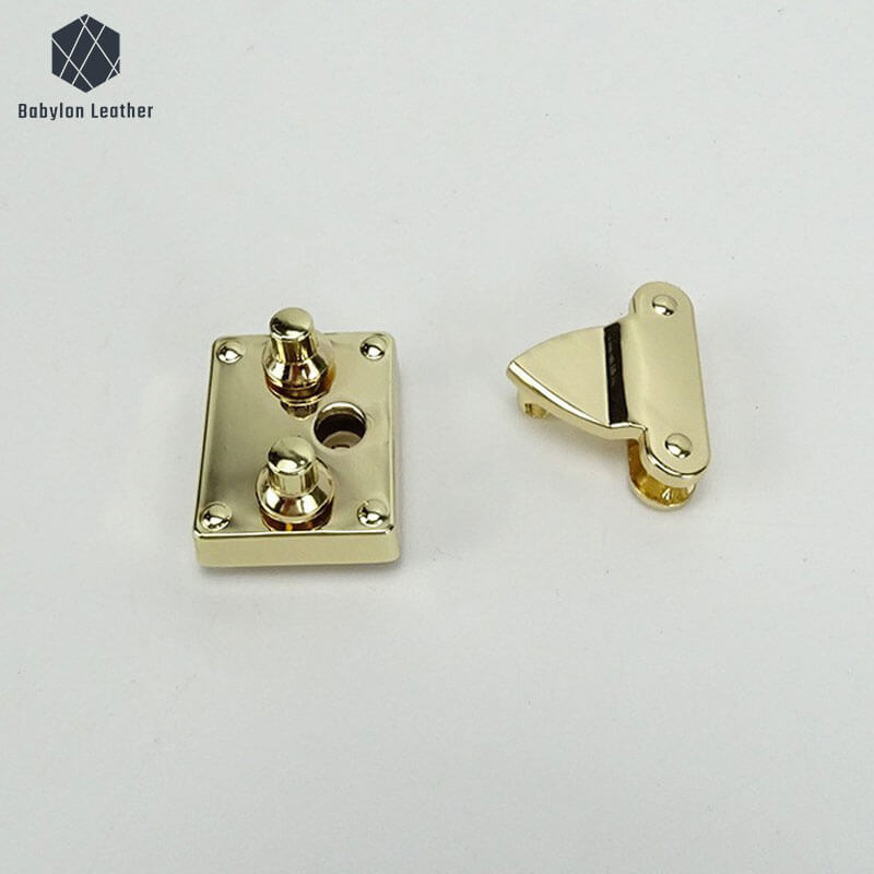 Rectangle Creative Closure Clasp Press Thumb Lock - Babylon LeatherBabylon LeatherSPTL - 056 - 1 PACK