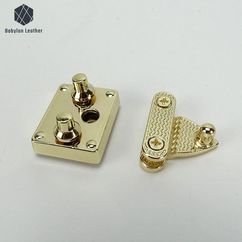 Rectangle Creative Closure Clasp Press Thumb Lock - Babylon LeatherBabylon LeatherSPTL - 056 - 1 PACK