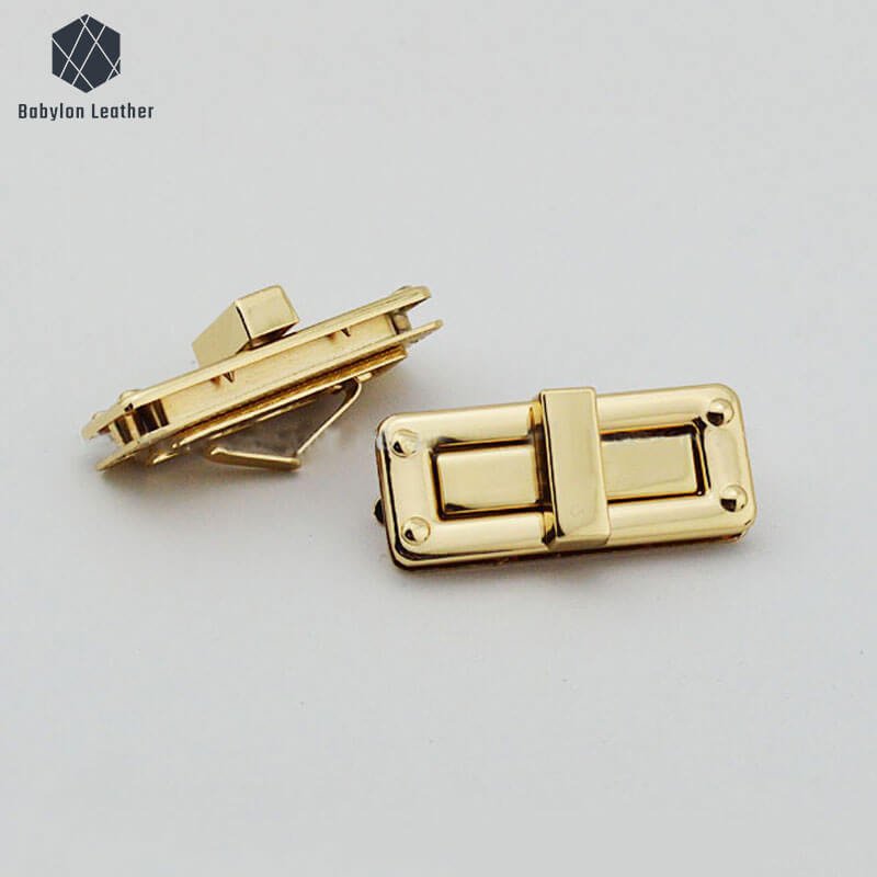 Pattern Lock Rough Rectangle Creative Fashion Bag Lock Twist Lock(1 PACK) – Babylon Leather