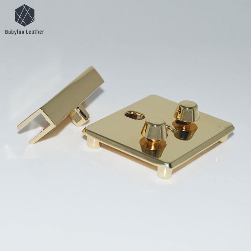 Rectangle Fashion Closure Clasp Bag Lock Press Thumb Lock - Babylon LeatherBabylon LeatherSPTL - 076 - 1 PACK
