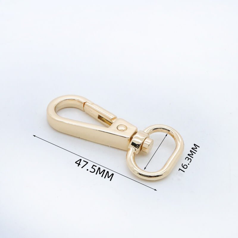 Rectangular Eye Swivel Snap Hook - Babylon Leather - Babylon LeatherBabylon LeatherJY01-Silver-16mm-Oval End