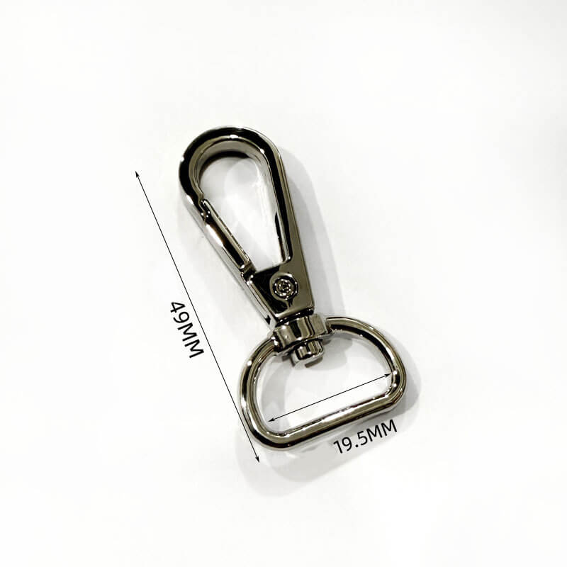 Rectangular Eye Swivel Snap Hook - Babylon Leather - Babylon LeatherBabylon LeatherJY01-Silver-19.5mm-Triangle End