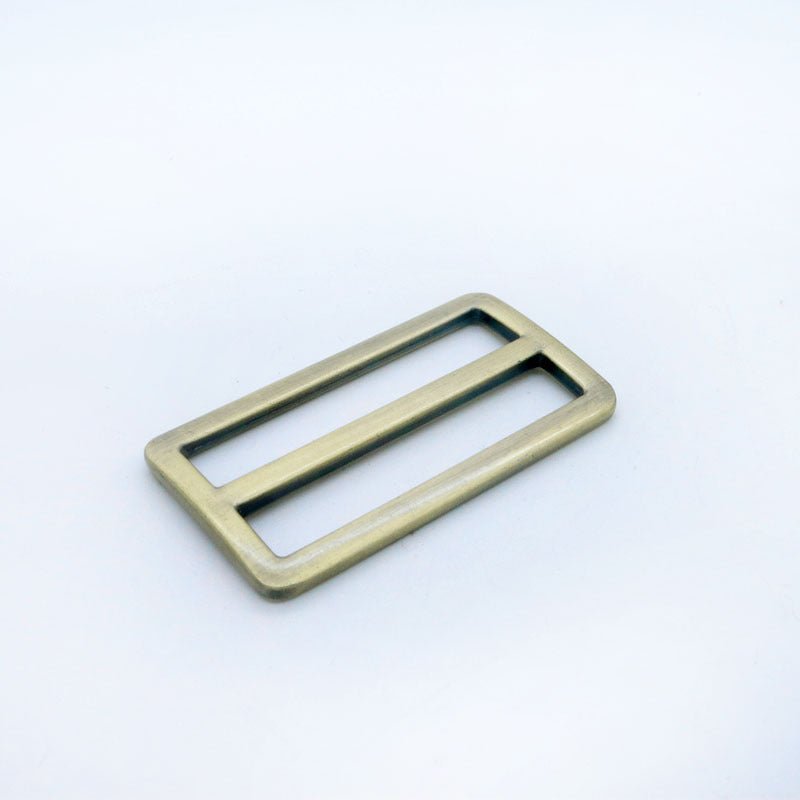 Rectangular Strap Slide Buckle - Babylon Leather - Babylon LeatherBabylon LeatherJY19-Brushed Antique Brass-49.5mm