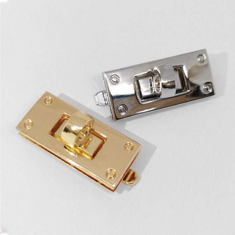 Rectangular Turn Lock Clasp - Babylon Leather - Babylon LeatherBabylon LeatherJY16-Gold