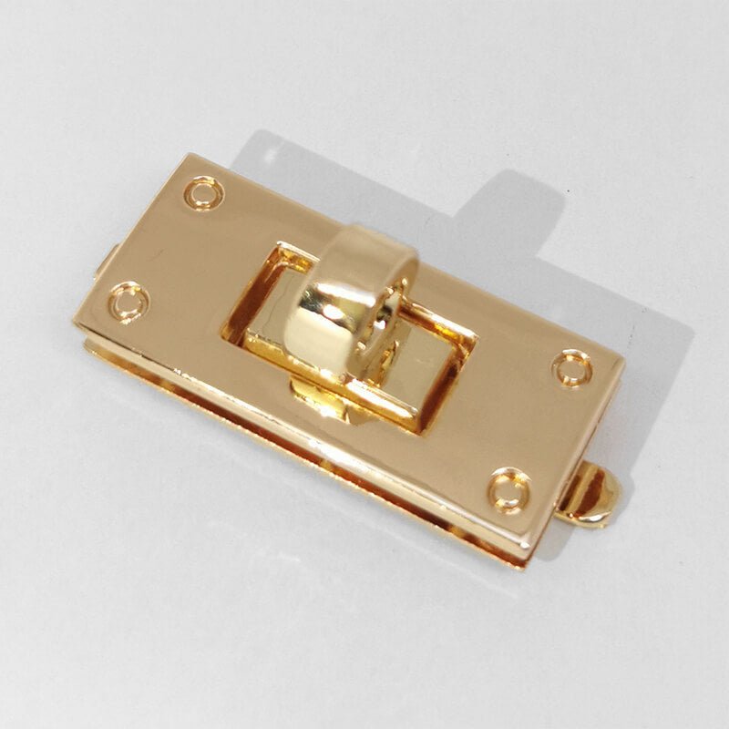 Rectangular Turn Lock Clasp - Babylon Leather - Babylon LeatherBabylon LeatherJY16-Gold
