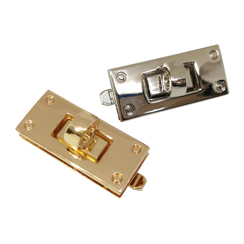 Rectangular Turn Lock Clasp - Babylon Leather - Babylon LeatherBabylon LeatherJY16-Gold