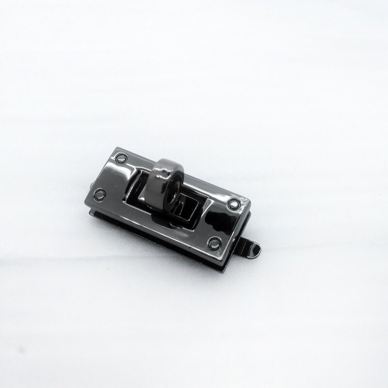Rectangular Turn Lock Clasp - Babylon Leather - Babylon LeatherBabylon LeatherJY16-Gunmetal