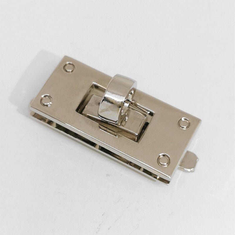 Rectangular Turn Lock Clasp - Babylon Leather - Babylon LeatherBabylon LeatherJY16-Silver