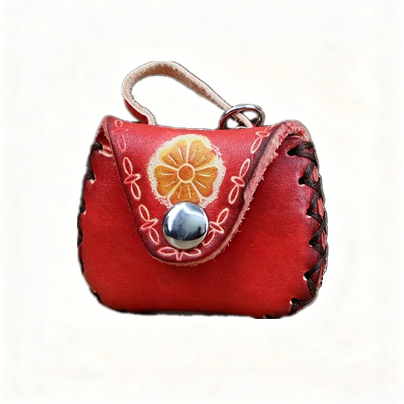 Red Mini Handbag Leather Bag Charm – Babylon Leather - Babylon LeatherBabylon LeatherLLZ74-Red
