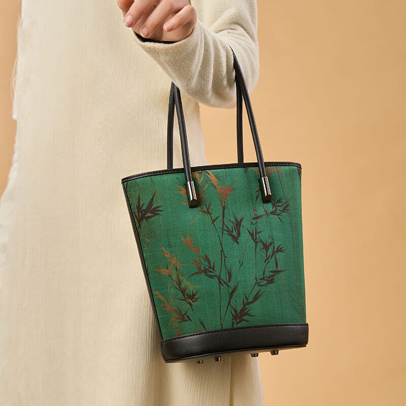 Refined Modern Leather Silk Tote Bag – Babylon Leather - Babylon LeatherBabylon LeatherTX012-Black