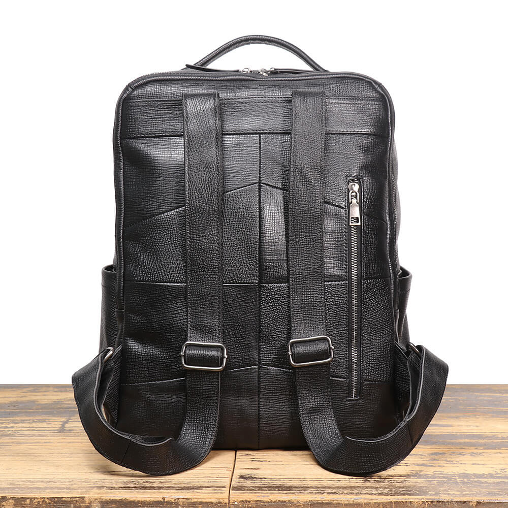 Refined Top - Grain Leather Laptop Backpack – Babylon Leather - Babylon LeatherBabylon LeatherLJ116-Black