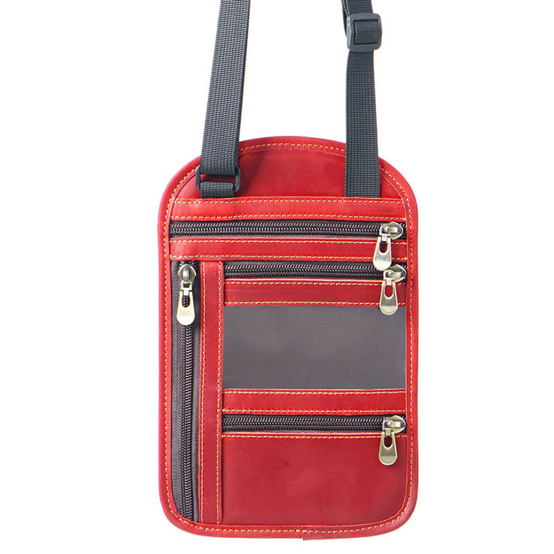 RFID Crossbody Passport Bag Crazy Horse Leather – Babylon Leather - Babylon LeatherBabylon LeatherAN62-Wine Red
