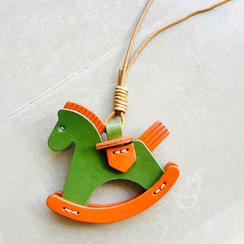 Rocking Horse - Shaped Charm DIY Kit – Babylon Leather - Babylon LeatherBabylon LeatherSG07-Green