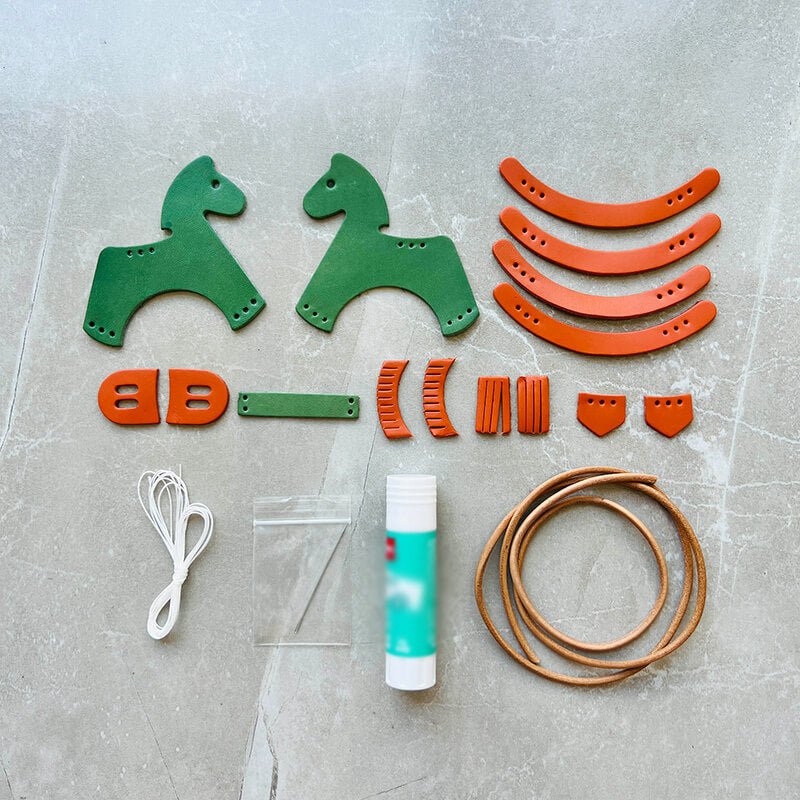 Rocking Horse - Shaped Charm DIY Kit – Babylon Leather - Babylon LeatherBabylon LeatherSG07-Green