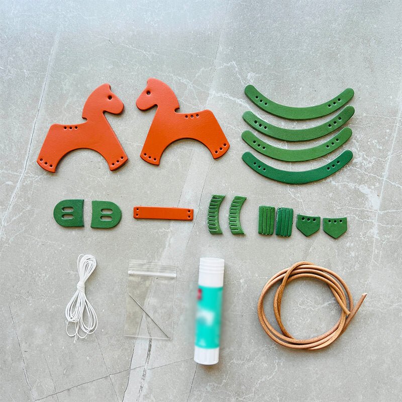 Rocking Horse - Shaped Charm DIY Kit – Babylon Leather - Babylon LeatherBabylon LeatherSG07-Orange