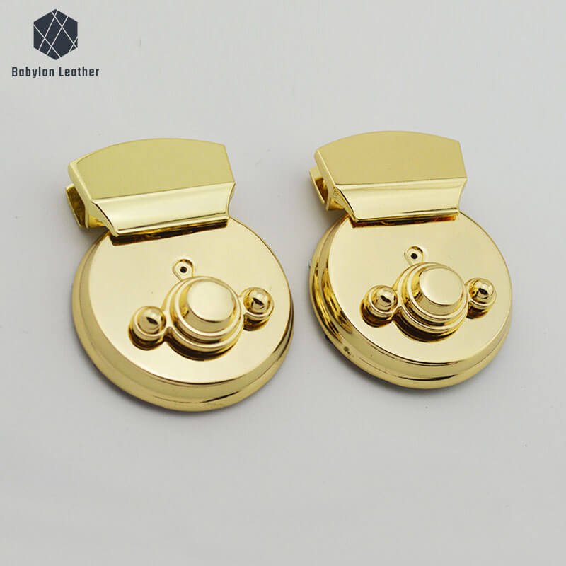 Round Creative Closure Clasp Press Thumb Lock（1 PACK） - Babylon LeatherBabylon LeatherSPTL - 054