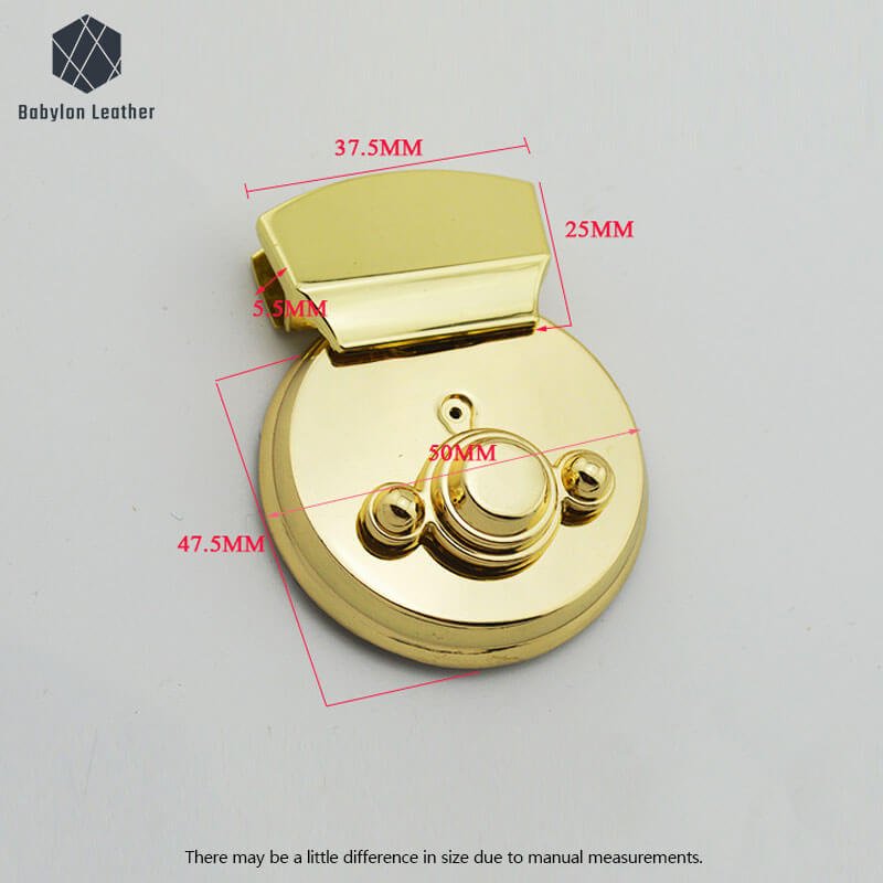 Round Creative Closure Clasp Press Thumb Lock（1 PACK） - Babylon LeatherBabylon LeatherSPTL - 054