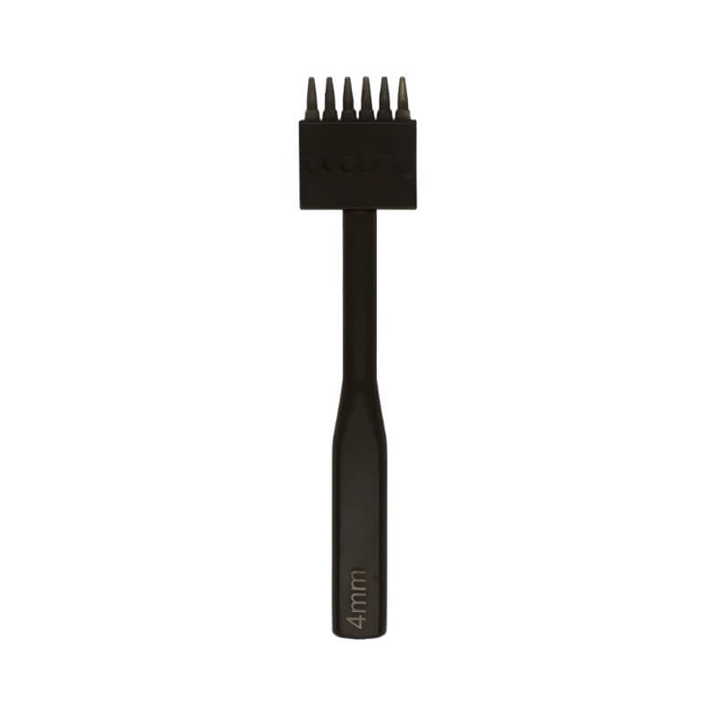 Round Hole Pricking Iron Set Steel for Leather Sewing – Babylon Leather - Babylon LeatherBabylon LeatherXH06-4mm-2 Prong