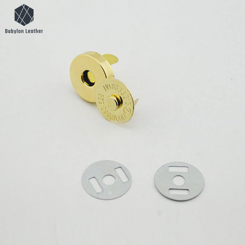 Round Super Strong Magnetic Closure Clasp Magnetically Operated Lock - Babylon LeatherBabylon LeatherMOL - 014 - Gold - 1 PACK