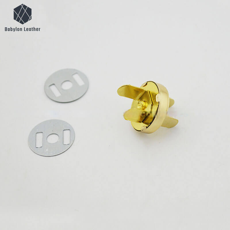 Round Super Strong Magnetic Closure Clasp Magnetically Operated Lock - Babylon LeatherBabylon LeatherMOL - 014 - Gold - 1 PACK