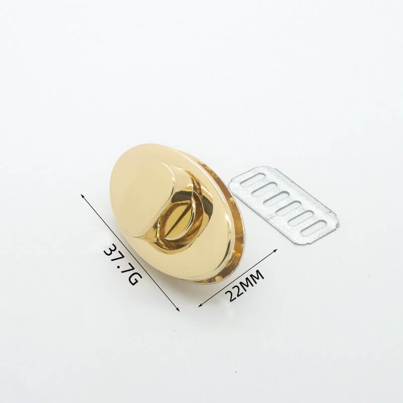 Round Turn Lock Clasp - Babylon Leather - Babylon LeatherBabylon LeatherJY14-Gold-38mm