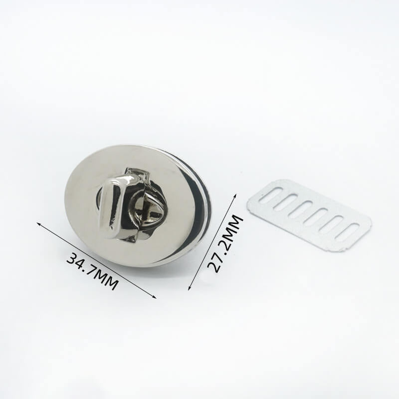 Round Turn Lock Clasp - Babylon Leather - Babylon LeatherBabylon LeatherJY14-Silver-34.7mm