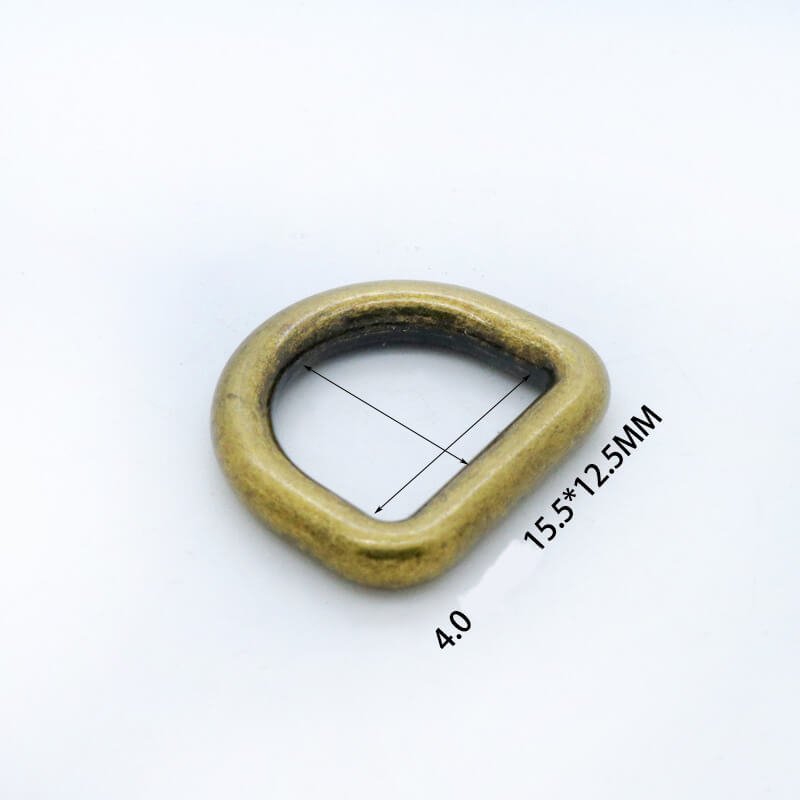 Rounded D-Ring - Babylon Leather - Babylon LeatherBabylon LeatherJY20-Antique Brass-4.0mm-15*12mm