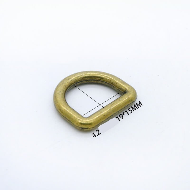 Rounded D-Ring - Babylon Leather - Babylon LeatherBabylon LeatherJY20-Antique Brass-4.2mm-19*15mm