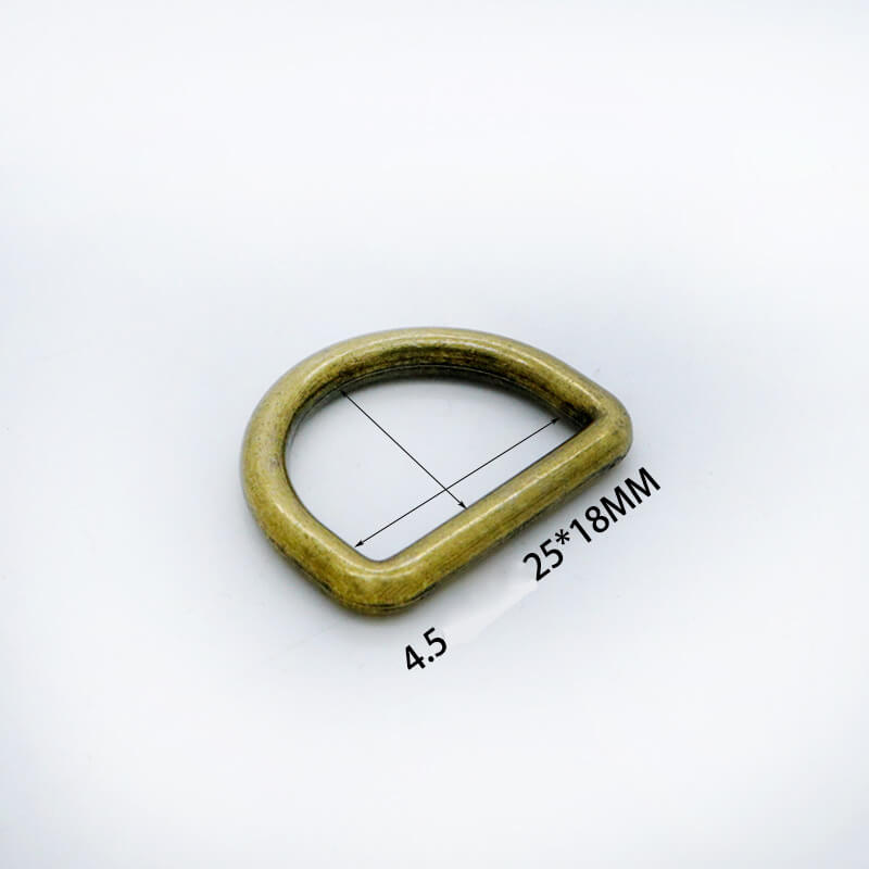Rounded D-Ring - Babylon Leather - Babylon LeatherBabylon LeatherJY20-Antique Brass-4.5mm-25*18.2mm