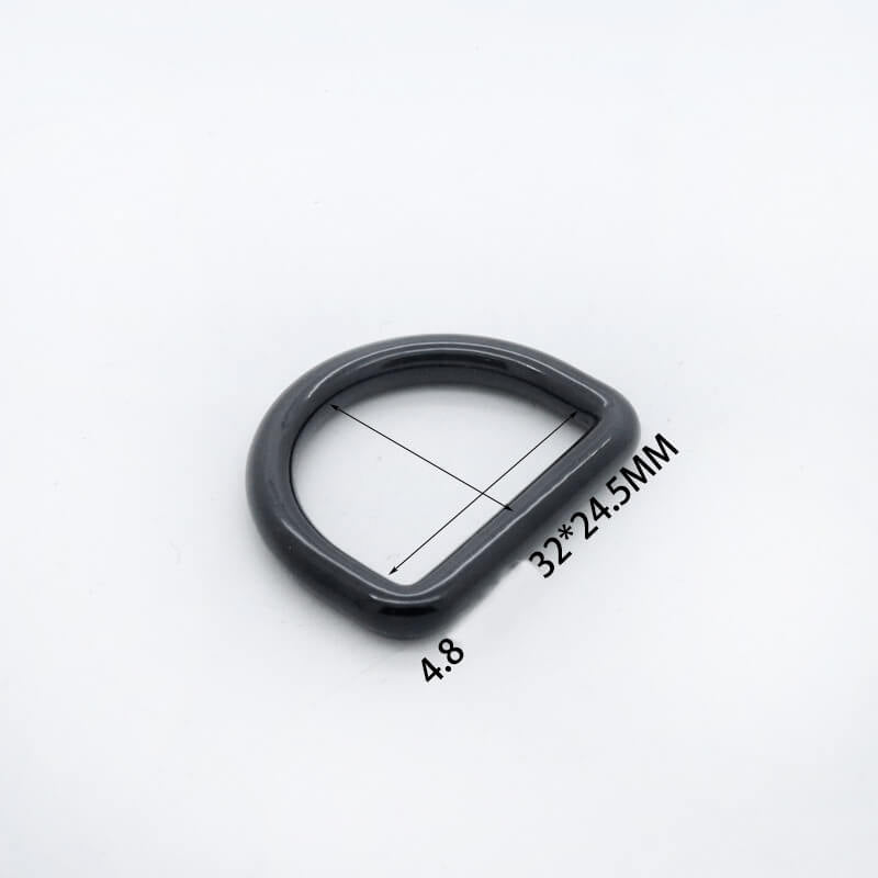 Rounded D-Ring - Babylon Leather - Babylon LeatherBabylon LeatherJY20-Black-4.8mm-32*24.5mm
