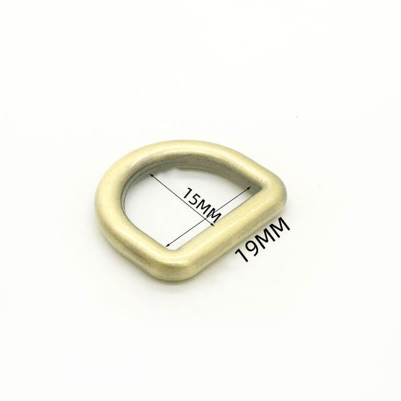Rounded D-Ring - Babylon Leather - Babylon LeatherBabylon LeatherJY20-Brushed Antique Brass-4.2mm-19*15mm