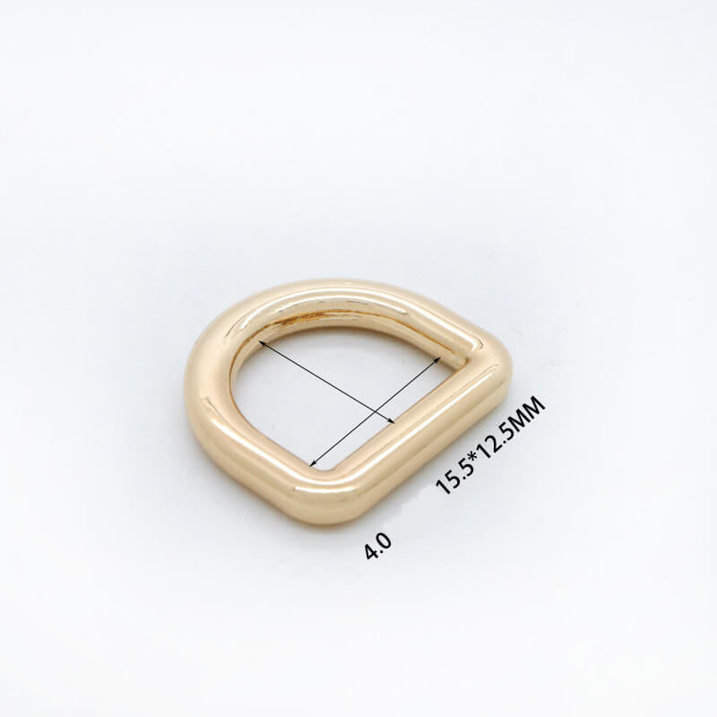 Rounded D-Ring - Babylon Leather - Babylon LeatherBabylon LeatherJY20-Gold-4.0mm-15*12mm