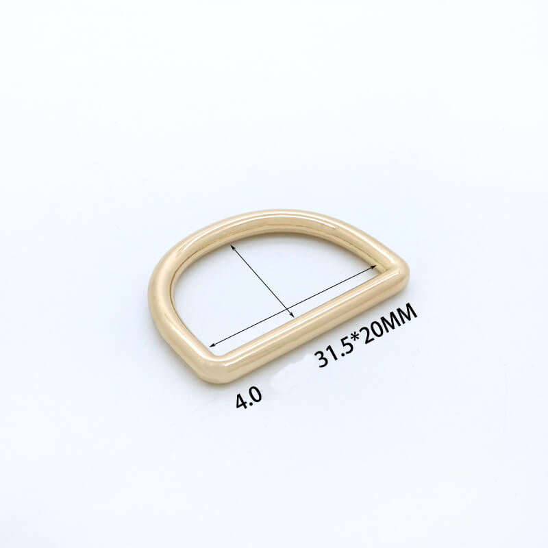 Rounded D-Ring - Babylon Leather - Babylon LeatherBabylon LeatherJY20-Gold-4.0mm-31.8*20mm