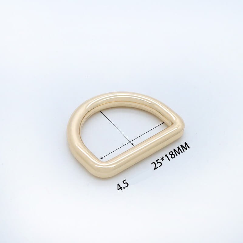 Rounded D-Ring - Babylon Leather - Babylon LeatherBabylon LeatherJY20-Gold-4.5mm-25*18.2mm