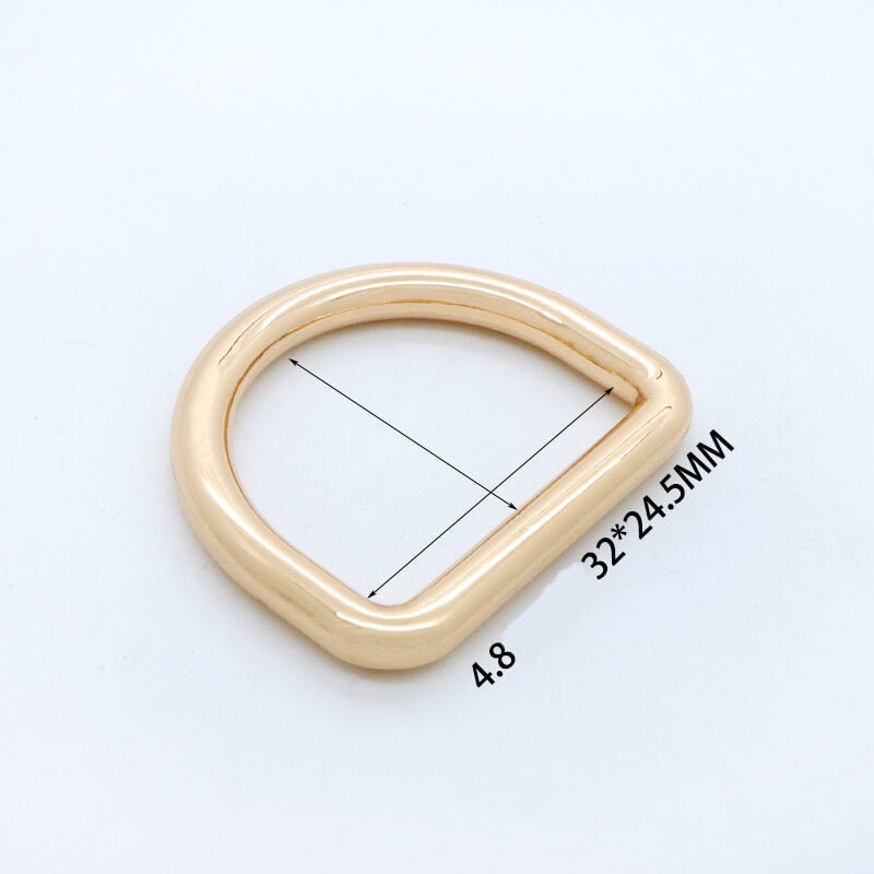 Rounded D-Ring - Babylon Leather - Babylon LeatherBabylon LeatherJY20-Gold-4.8mm-32*24.5mm